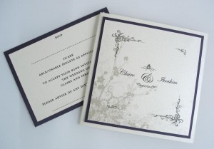 Clarence Ivory and Purple Invitation